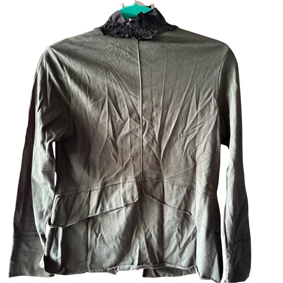 Neon Buddha Green Blazer Fitted Ruffled Trim - Picture 7 of 7